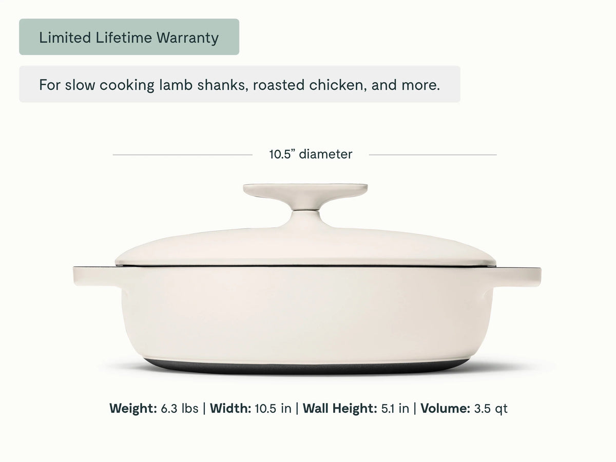 3.5 qt Enameled Cast Iron Braiser